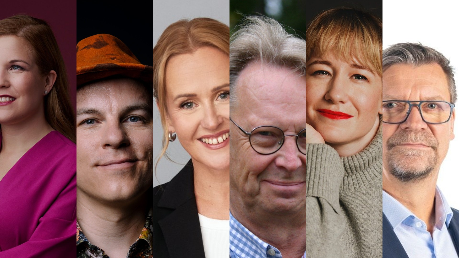 Jenni Kynnös, Frank Martela, Camilla Tuominen, Tom Pöysti, Linda Liukas ja Jukka Jalonen